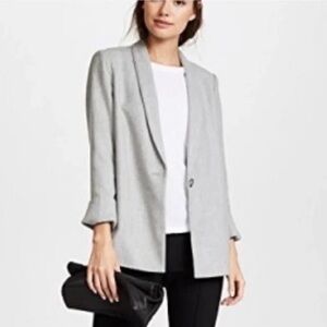 Alice + Olivia Wool Gray Blazer Suit Jacket Coat Size 4